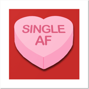 Candy Heart Single AF Posters and Art